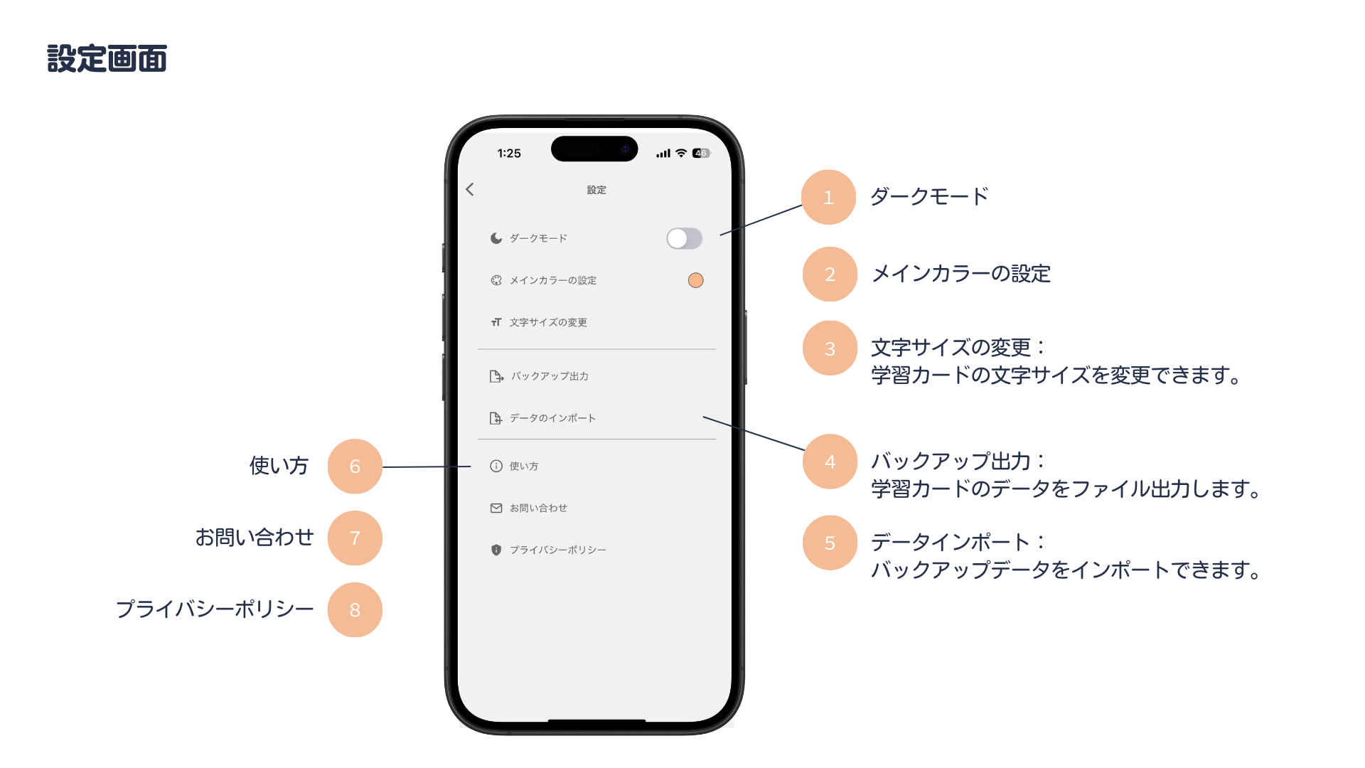 anqieアプリの新規作成・編集画面。中央のiPhone画面では、上部にフォルダ名と「新規作成／編集」「キャンセル」「保存する」ボタンがあり、その下にカードの表面と裏面を入力するテキストエリアが並んでいます。表面は問題文などカードの表側に表示するテキスト、裏面は答えや解説などカードの裏側に表示するテキストを入力できます。各テキストエリアの下にはカメラ起動ボタンと画像追加ボタンがあり、撮影した写真や画像のみでカードを登録することもできます。左側では1〜4の番号付きで『表面：カードの表面に表示するテキストを入力』『カメラ：端末のカメラを起動して撮影した写真を追加』『画像：カードに画像を追加』『裏面：カードの裏側に表示するテキストを入力』と説明され、下部の吹き出しで画像だけの登録もでき、復習したい問題を撮影してスマホで見返せることが案内されています。右側の小さなiPhone画面では、既存カードの内容を編集・削除できる編集画面の例が表示されています。